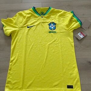 Nike Brasil Yellow Soccer Jersey Large size